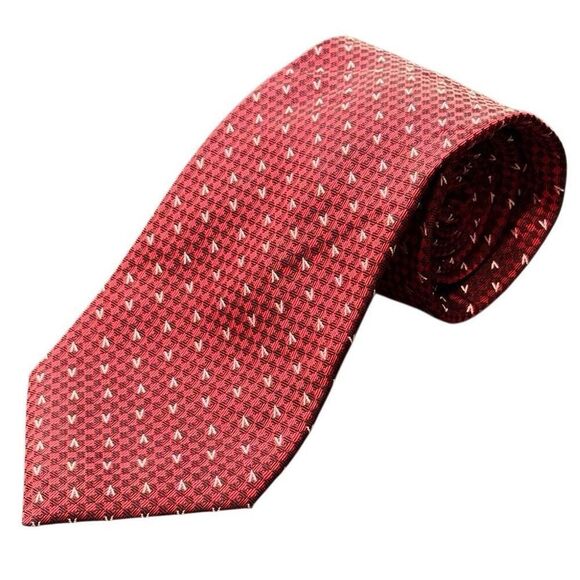 Verri (Italy) Silk Tie. Red. - Picture 2 of 7